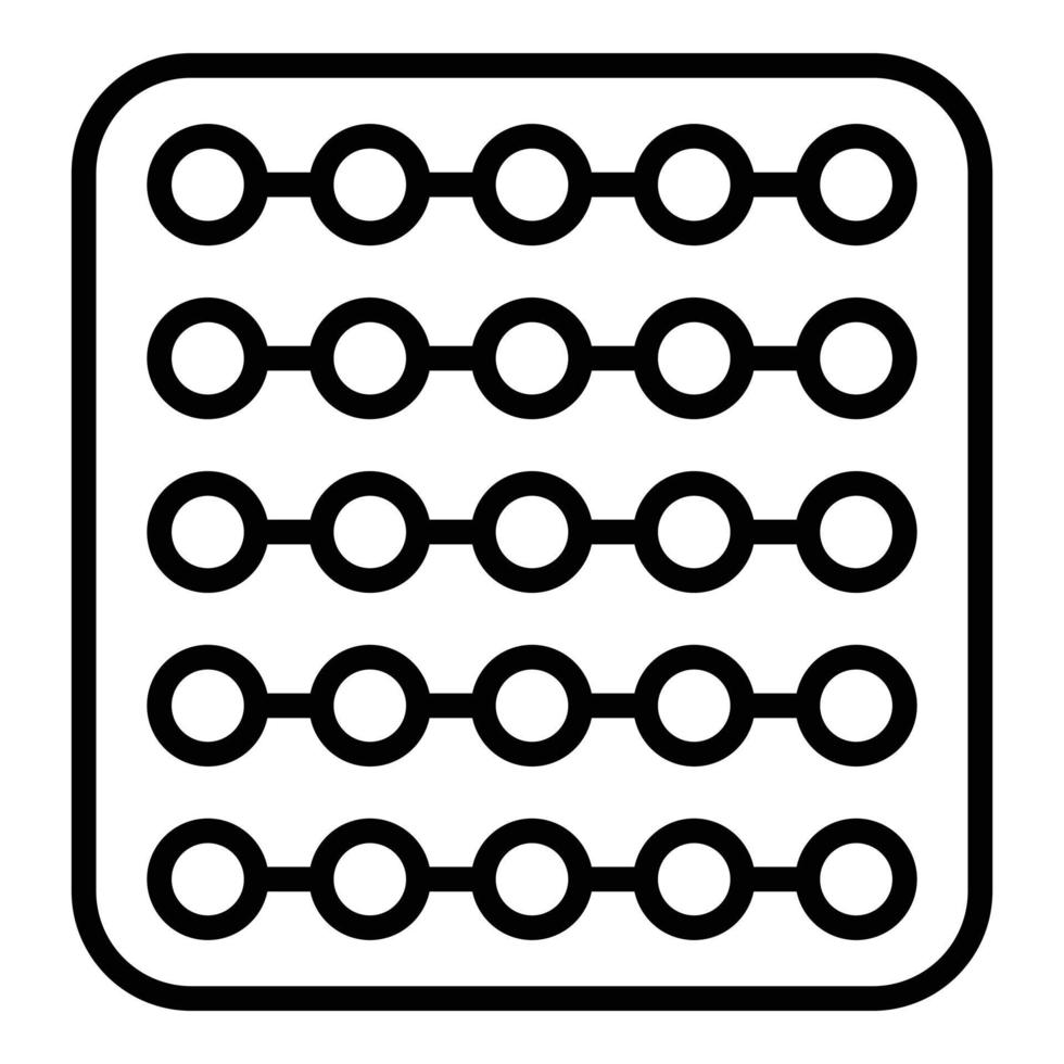 Bubble fidget icon outline vector. Popit toy vector