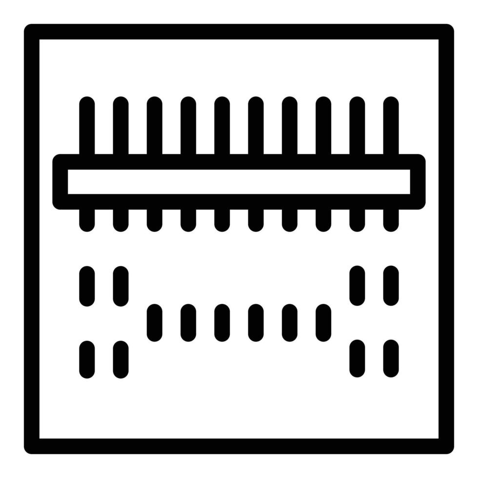 vector de contorno de icono de lector qr. escaneo de código