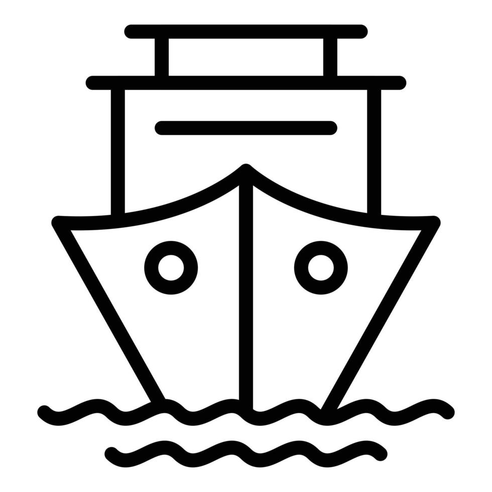 Cruise boat icon outline vector. Sea ship vector