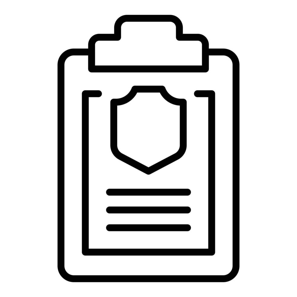 Privacy checklist icon outline vector. Pc security vector