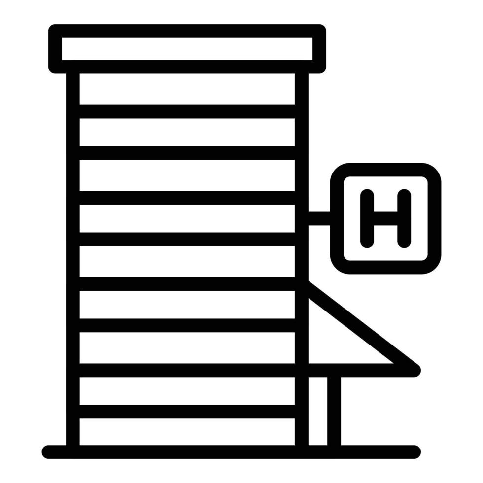 Hotel building icon outline vector. Residential skyscraper vector