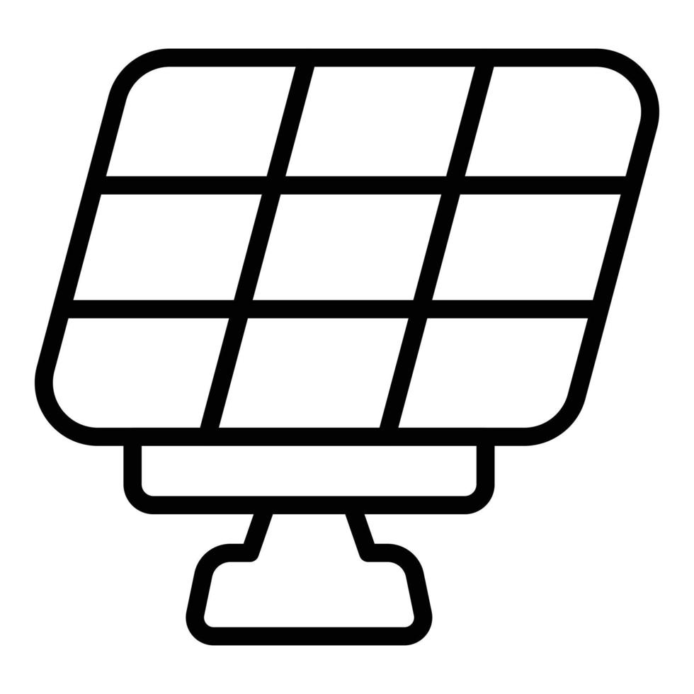 Solar panel icon outline vector. Sun energy vector