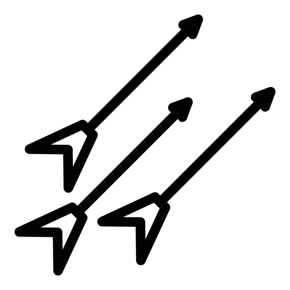 Competition arrow icon outline vector. Target dart vector