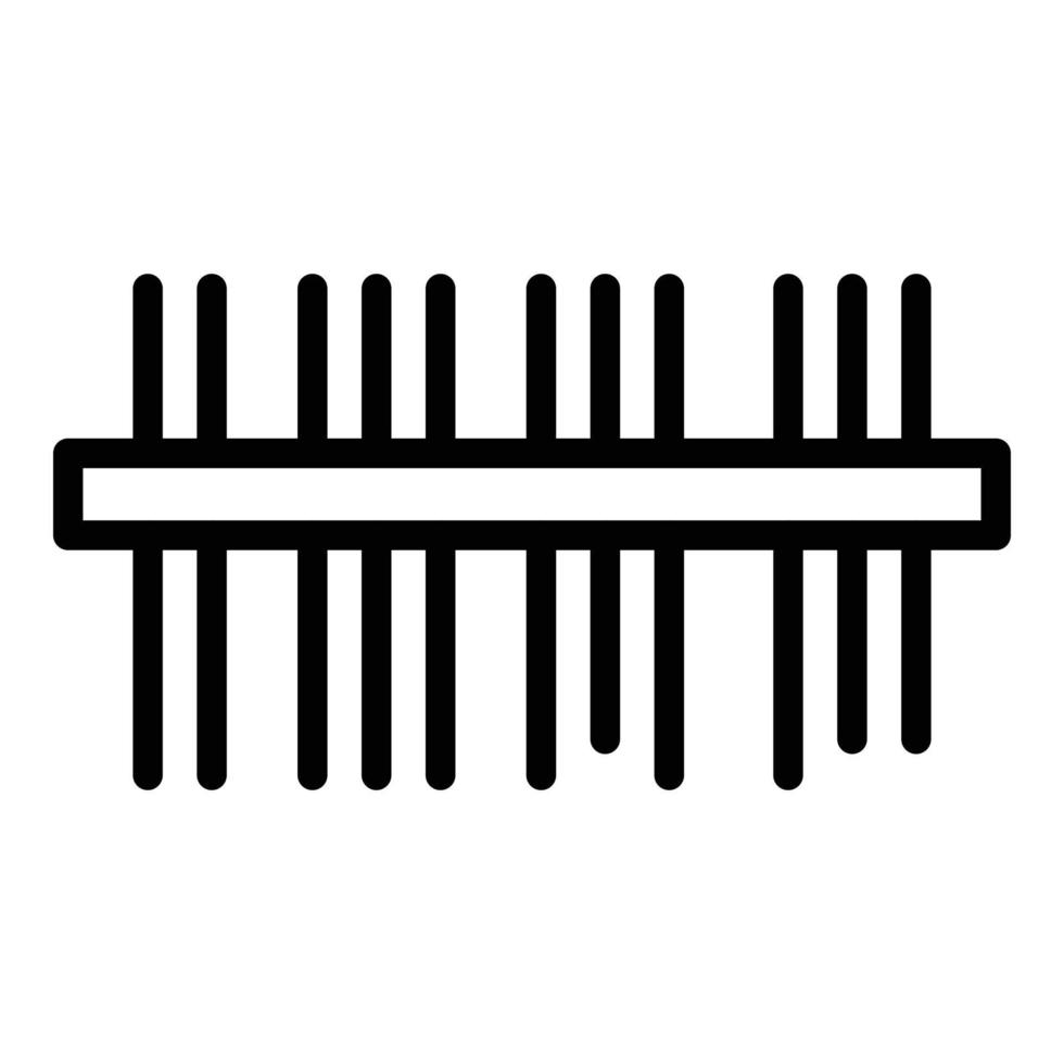 Check barcode icon outline vector. Scan code vector