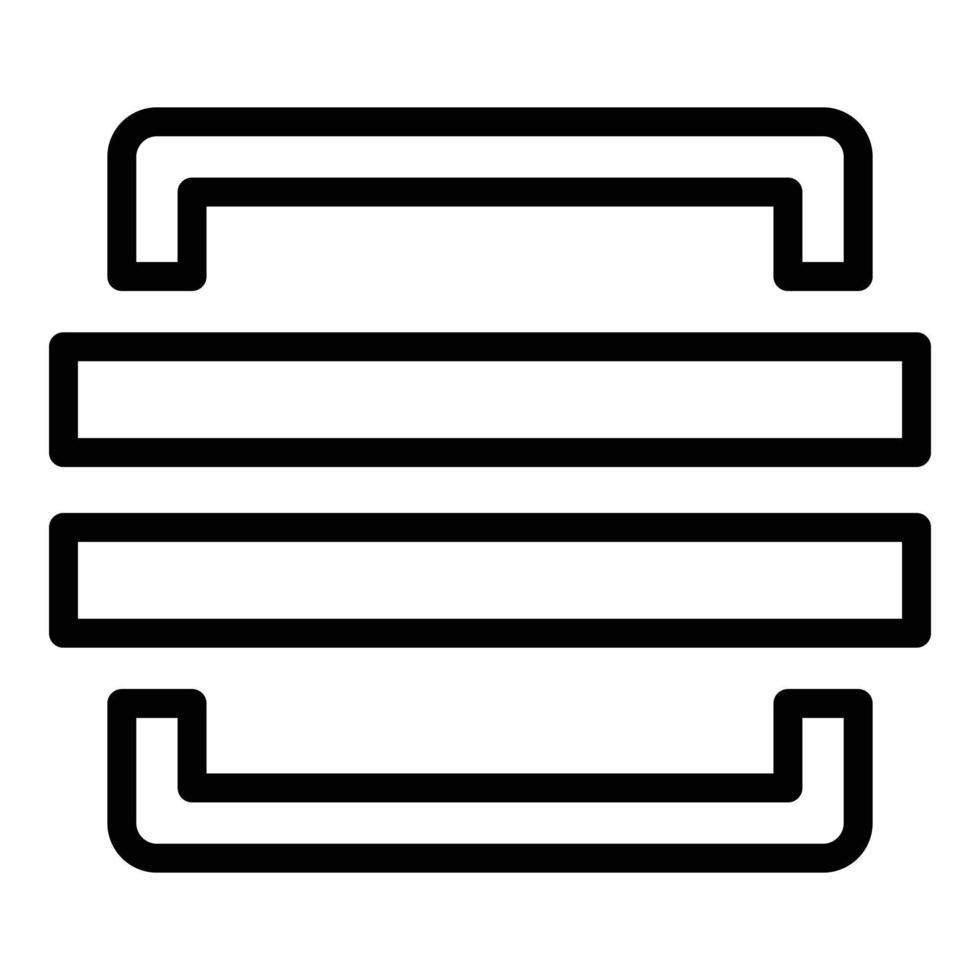 Code scanning icon outline vector. Phone scan vector