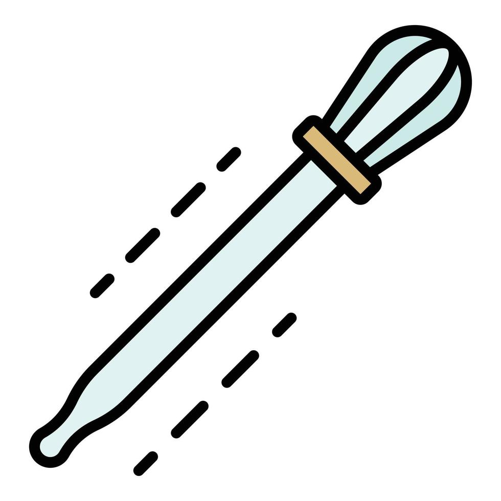 Pipette icon color outline vector