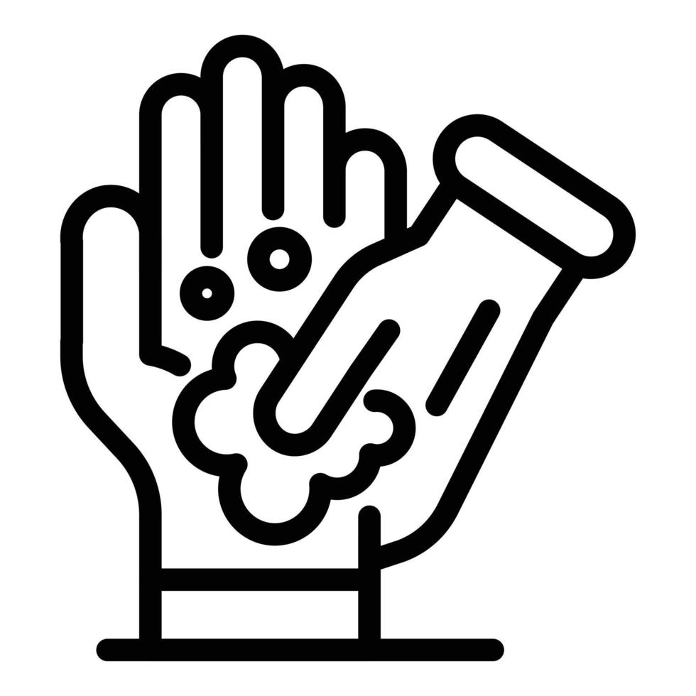 Hands sanitizer icon, outline style vector