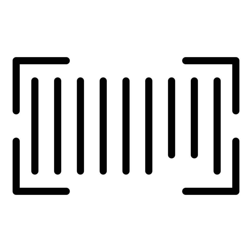 vector de contorno de icono de marco qr. escanear código