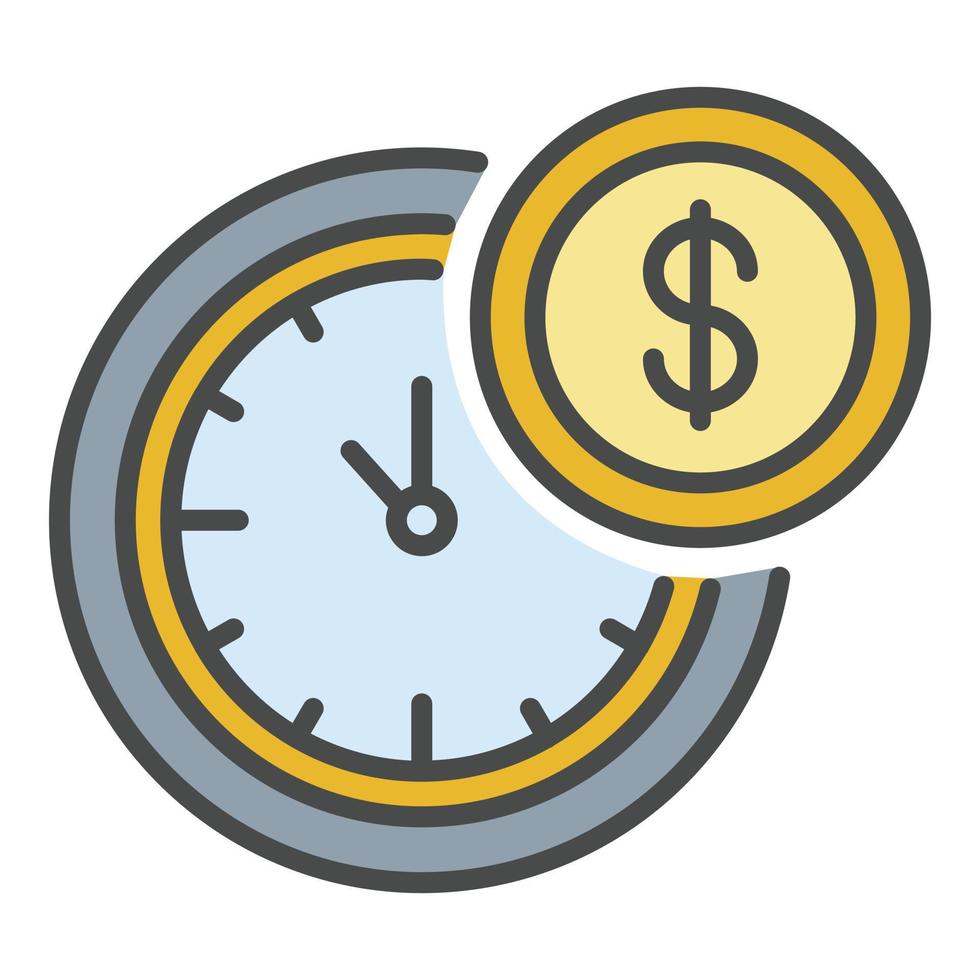 Time is money icon color outline vector