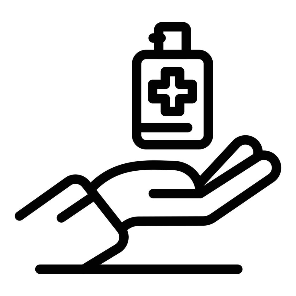 Pharmacy antiseptic icon, outline style vector