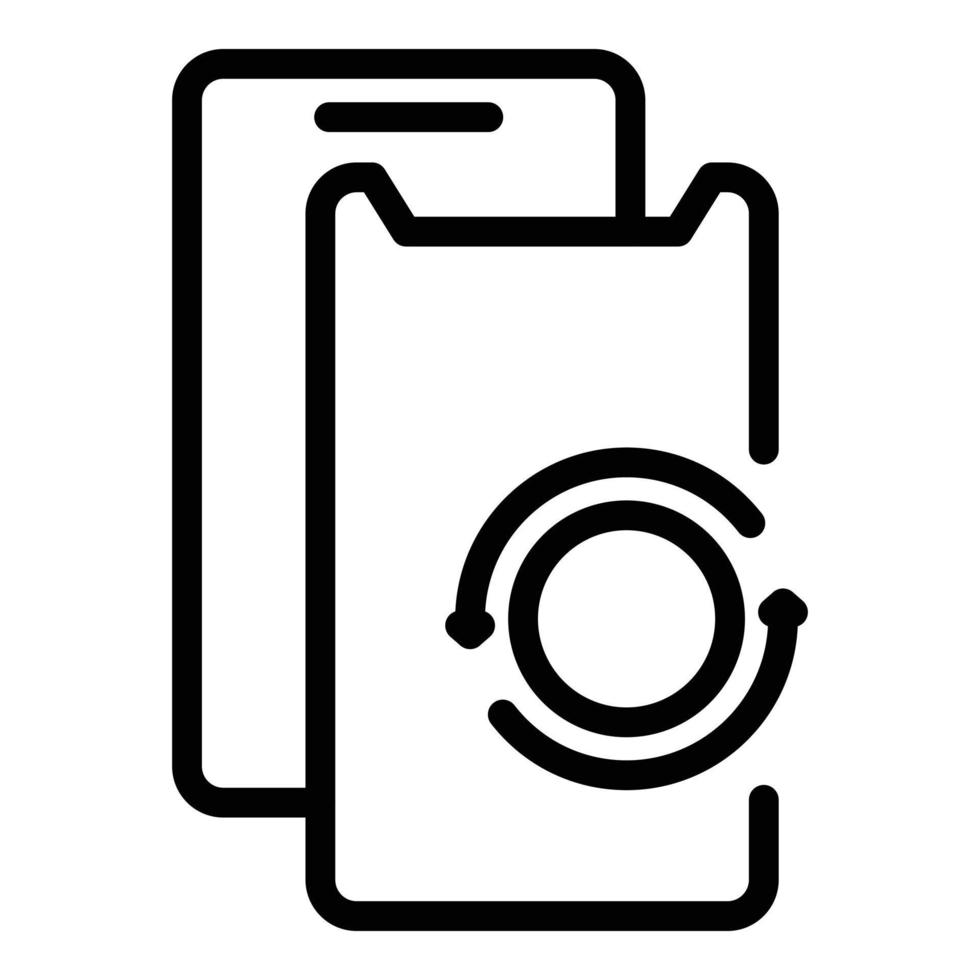 Phone protection glass icon, outline style vector