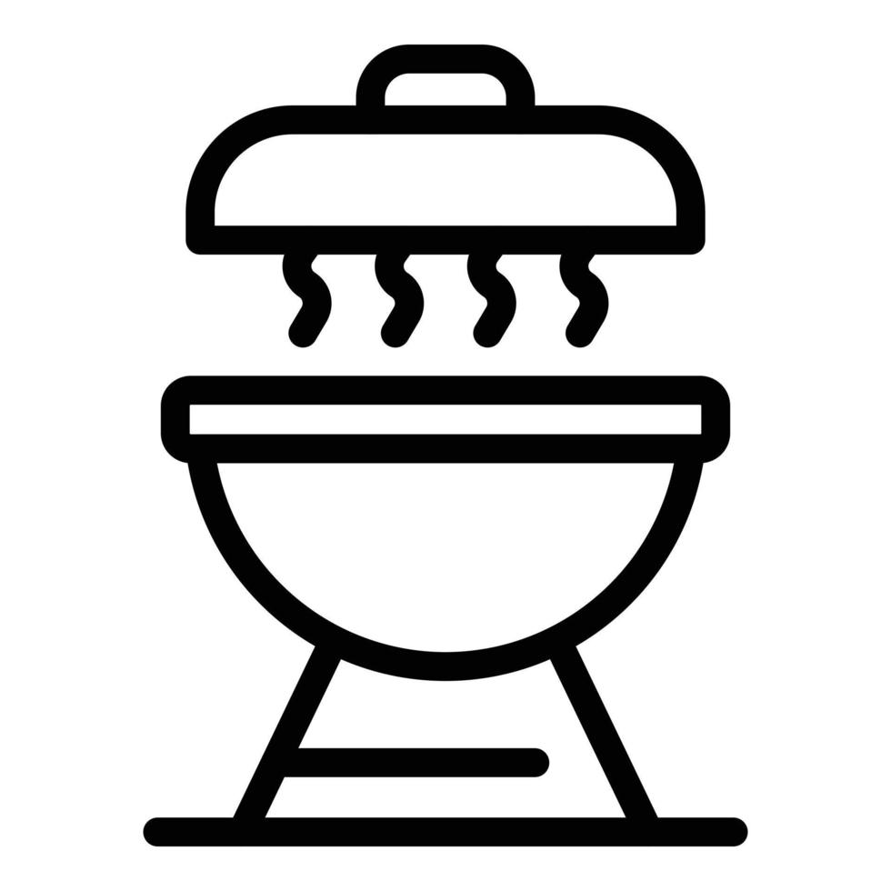 icono de brasero caliente, estilo de contorno vector