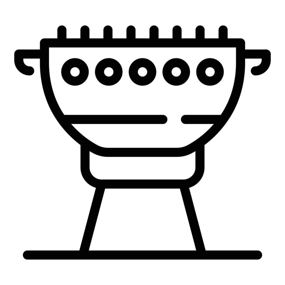 Bbq tool icon, outline style vector