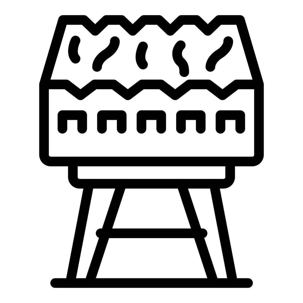 Camping brazier icon, outline style vector