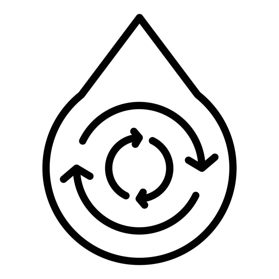 Water energy icon outline vector. Solar power vector