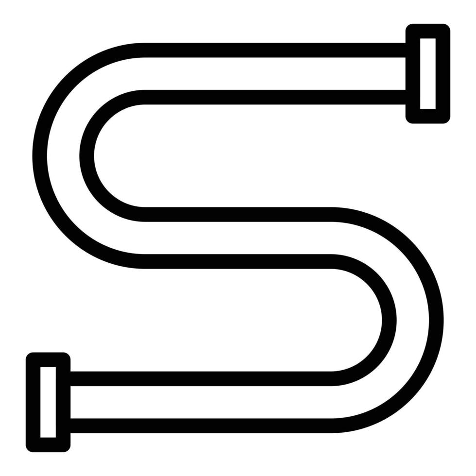 Towel dry snake icon, outline style vector