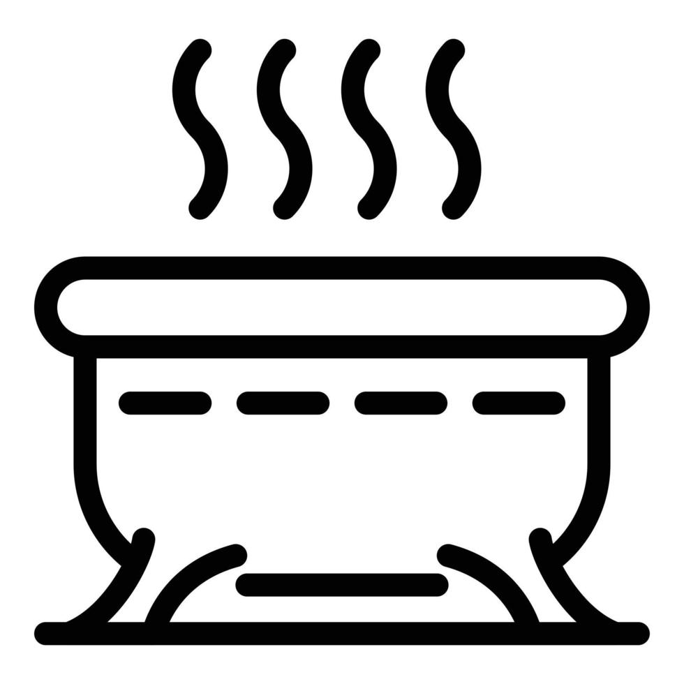 Relaxing jacuzzi icon, outline style vector