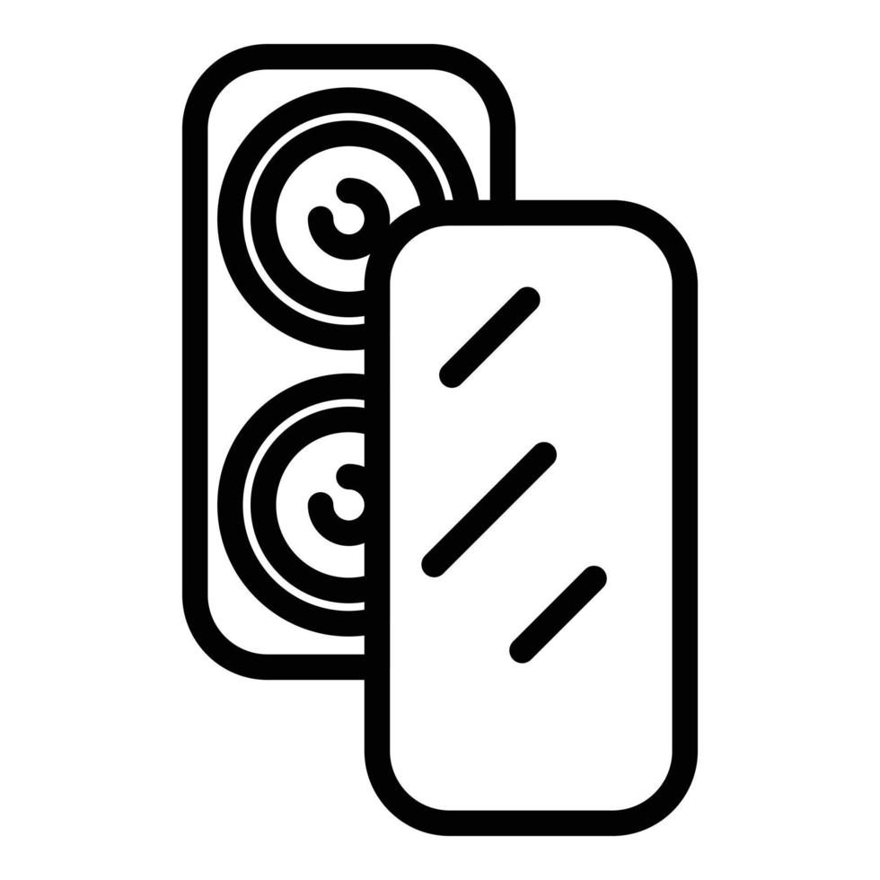 Screen protector icon, outline style vector