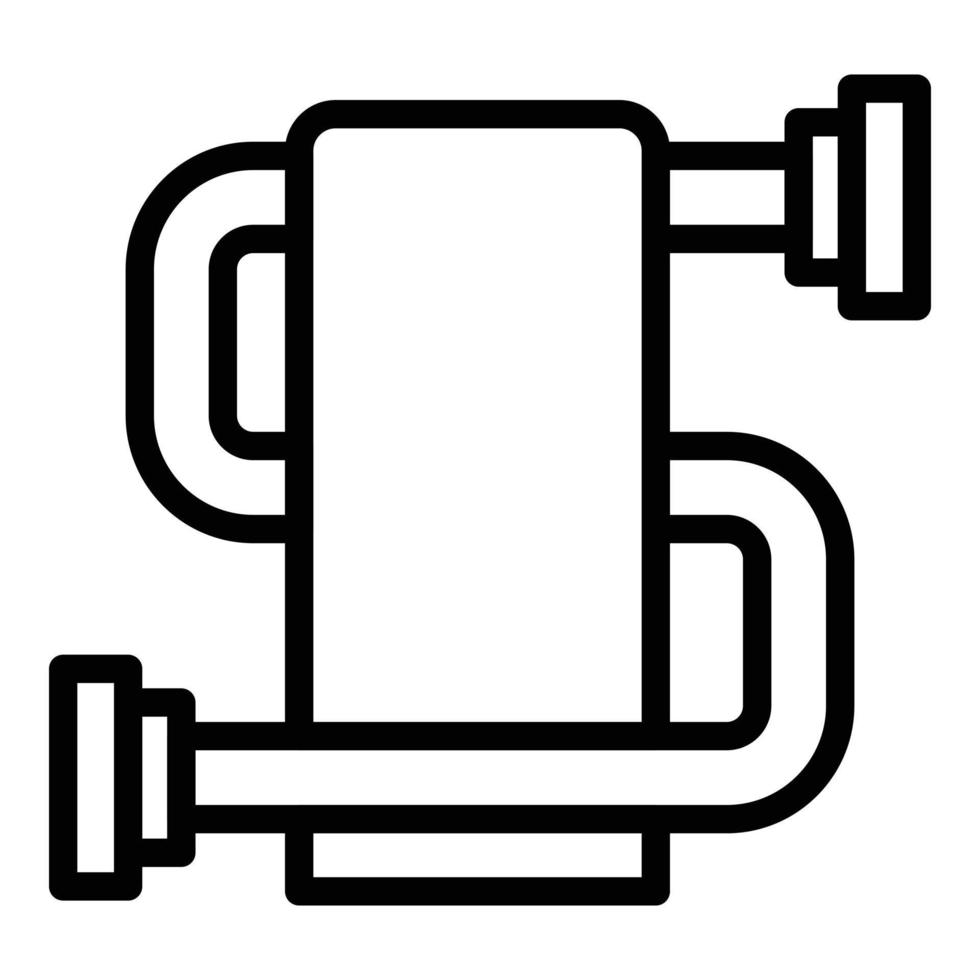 Towel rail snake icon, outline style vector