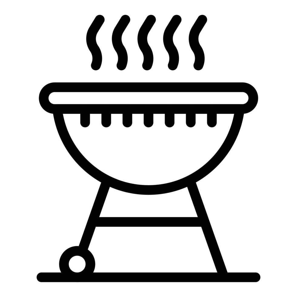 Portable brazier icon, outline style vector