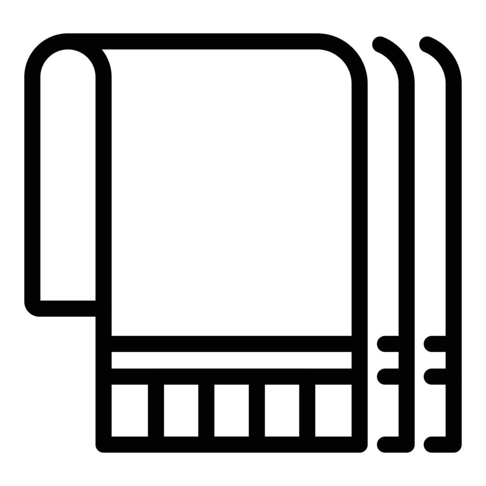 Wall insulation icon, outline style vector