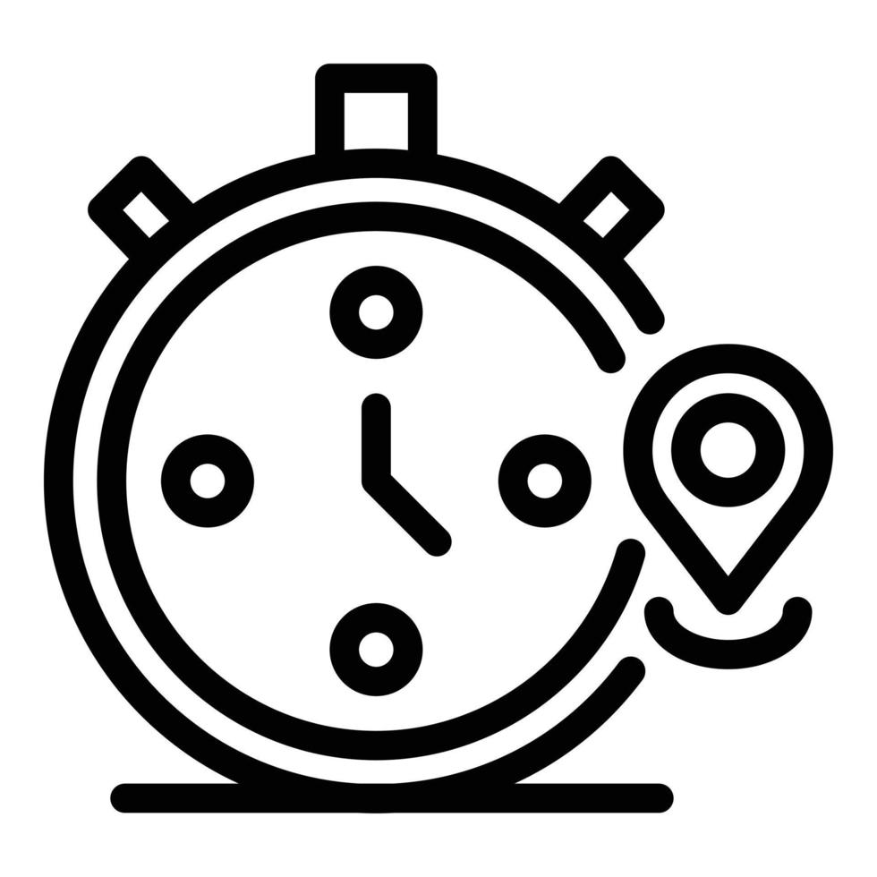 Timer stopwatch icon, outline style vector