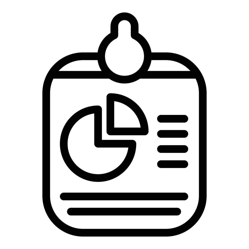 Credit report icon, outline style vector
