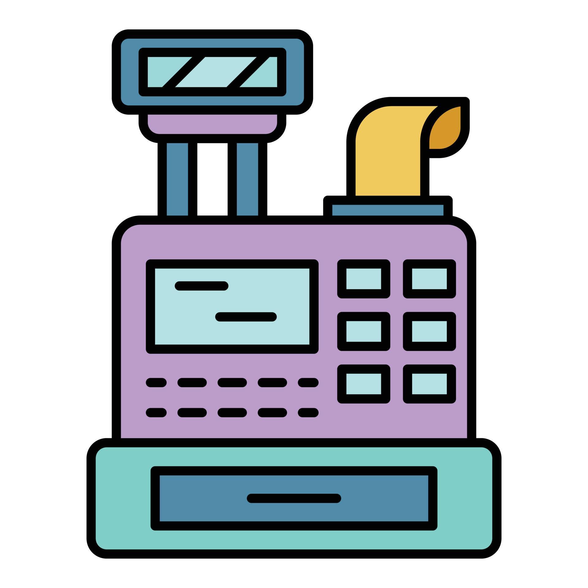 Cashier machine icon color outline vector 15660785 Vector Art at Vecteezy