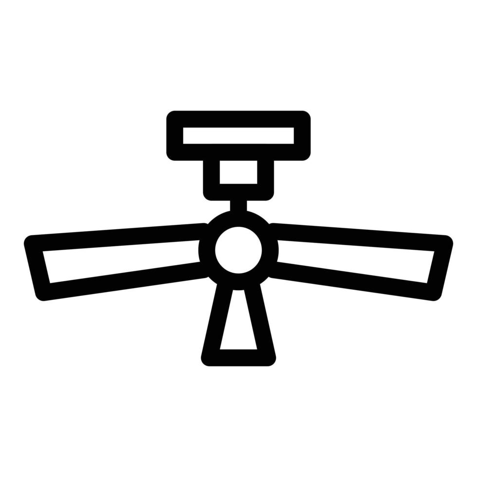 Ceiling fan icon, outline style vector