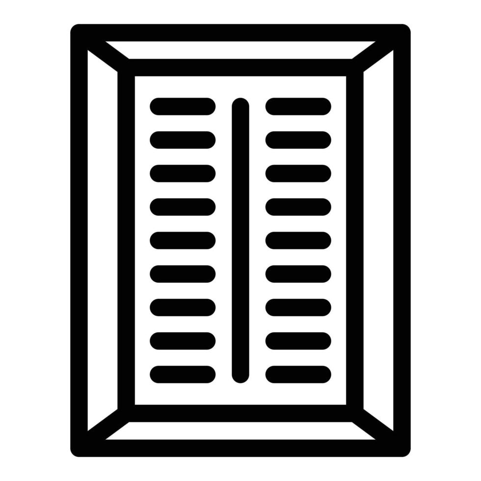 Wall ventilation cover icon, outline style vector
