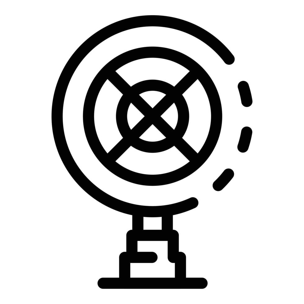 Fan under wire cover icon, outline style vector