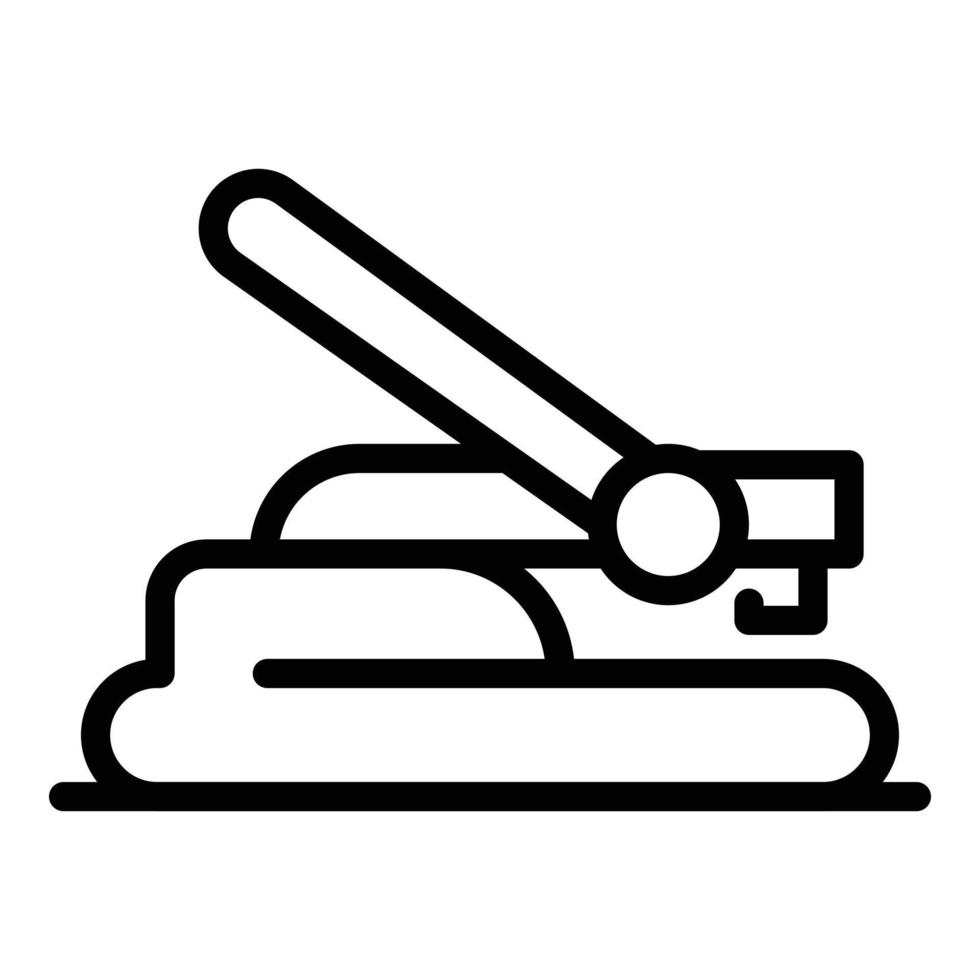 Manual hole punch icon, outline style vector