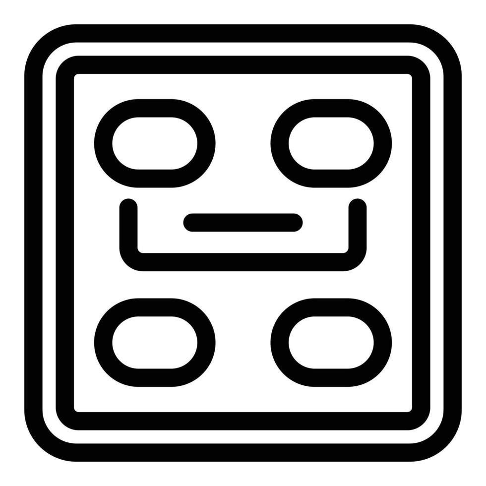Smart scales device icon, outline style vector