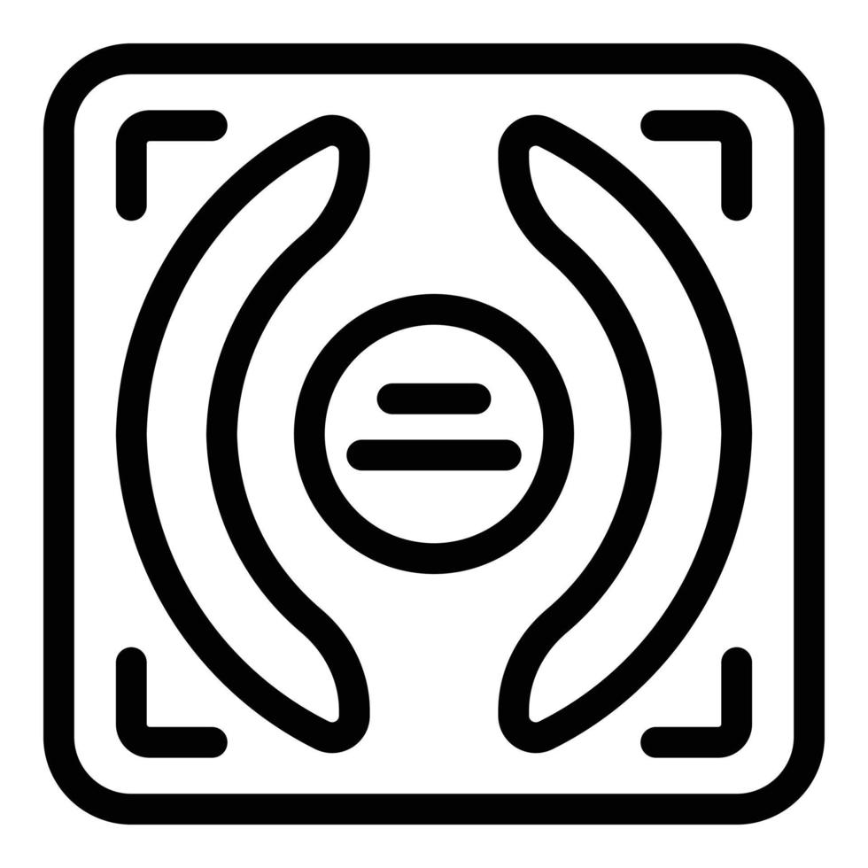 Digital smart scales icon, outline style vector