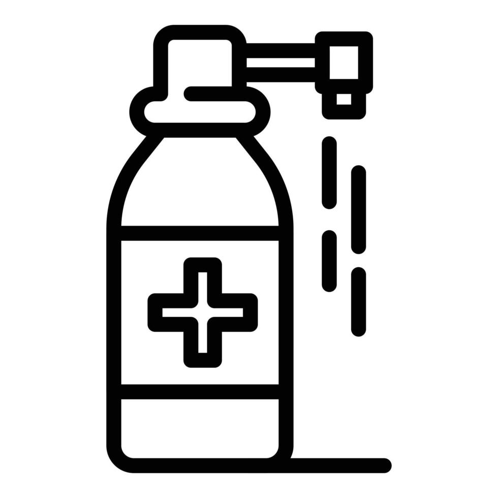 icono de aerosol medicinal, estilo de esquema vector