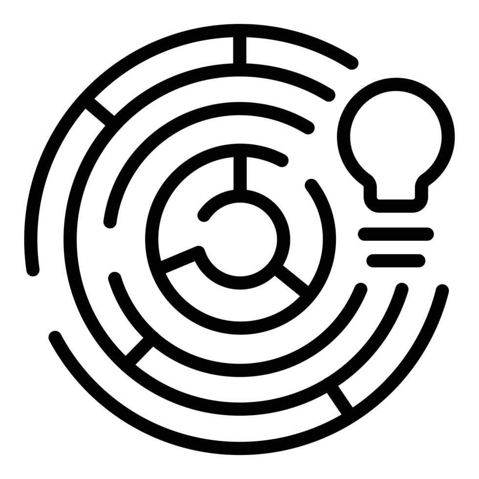 Idea concentration icon outline vector. Creative mind vector