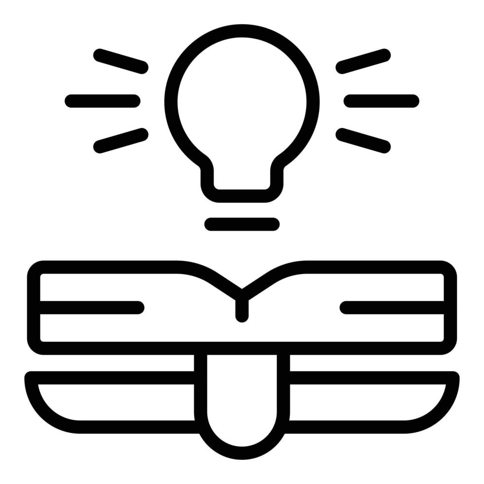 Idea solution icon outline vector. Creative light vector