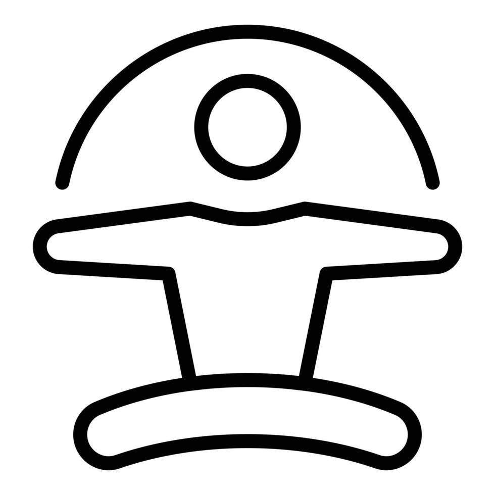 Mind balance icon outline vector. Body health vector