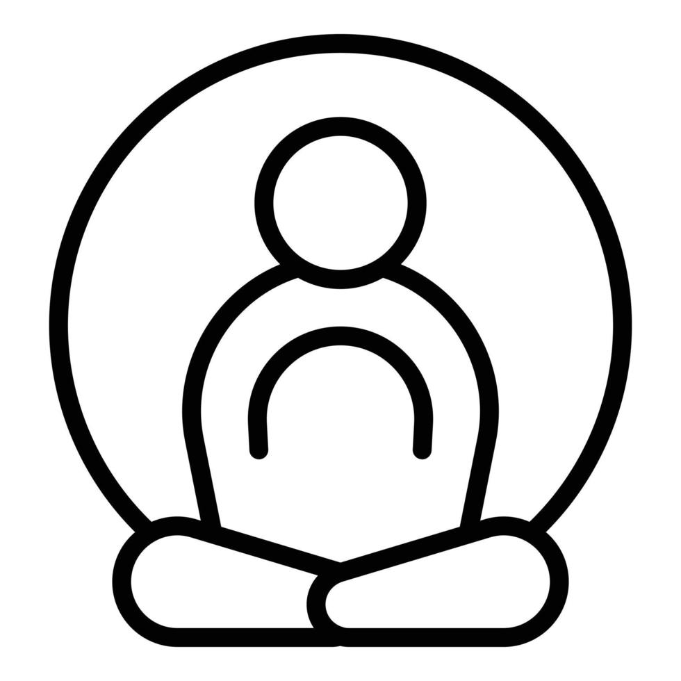 Energy focus meditate icon outline vector. Health mind vector