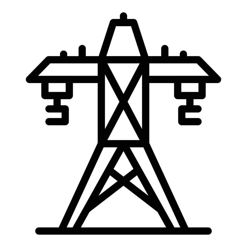 Electric tower icon, outline style vector