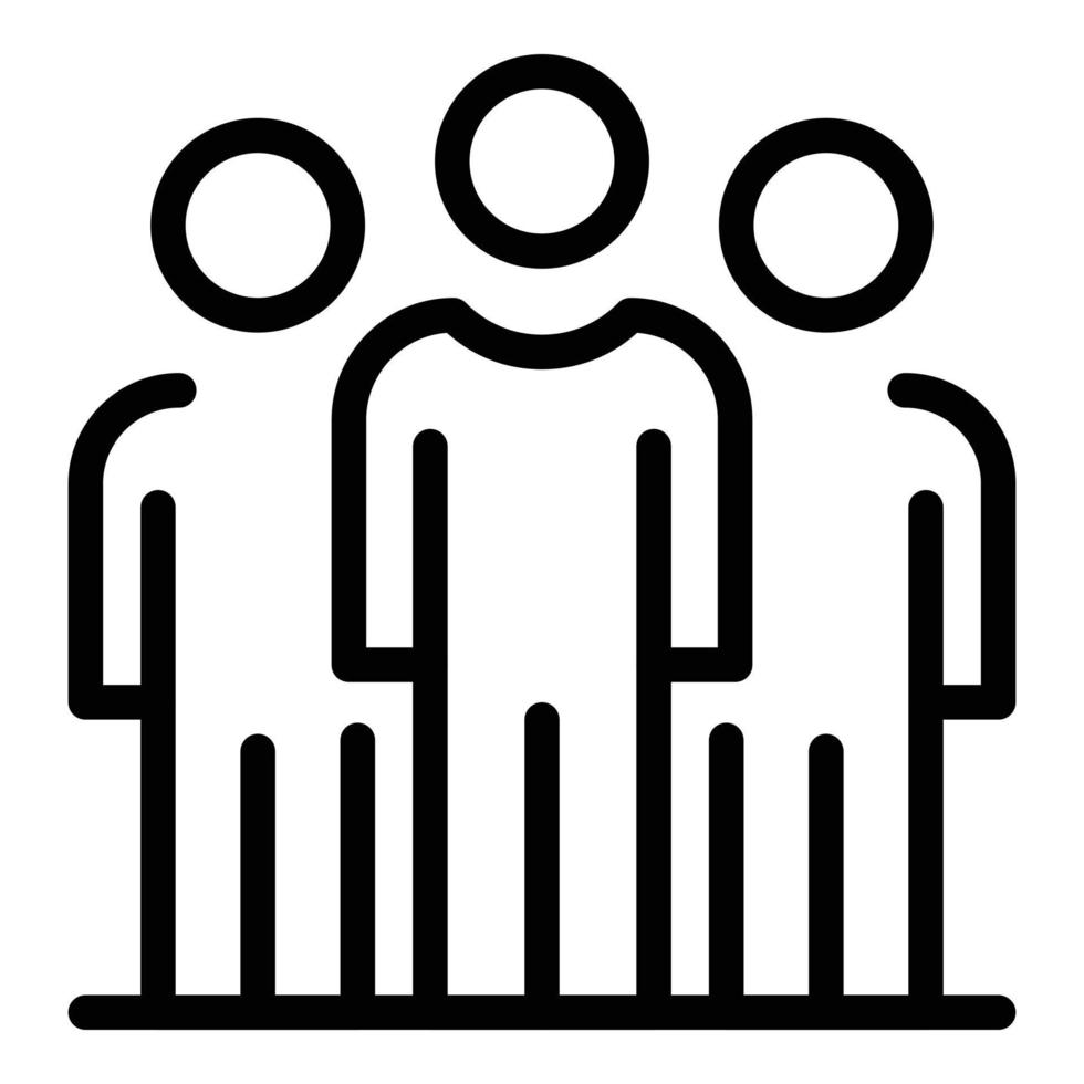 Sales team icon, outline style vector