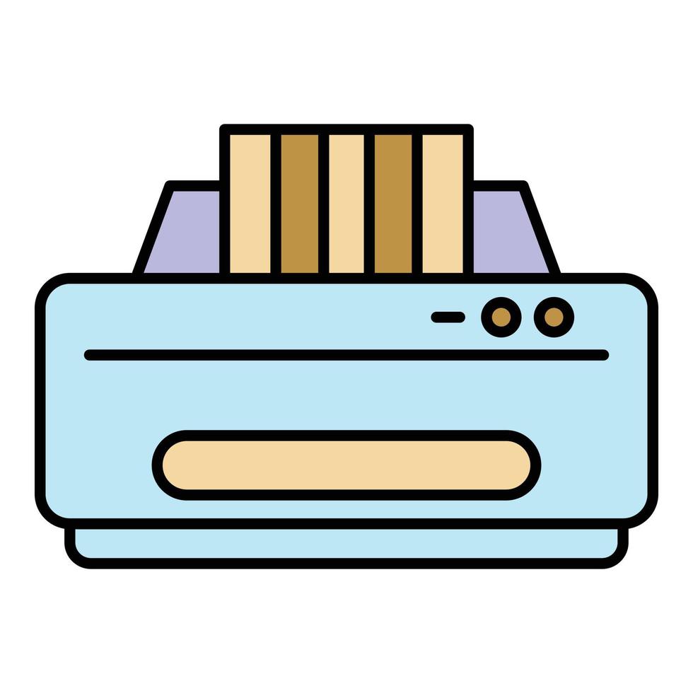 Jet printer icon color outline vector