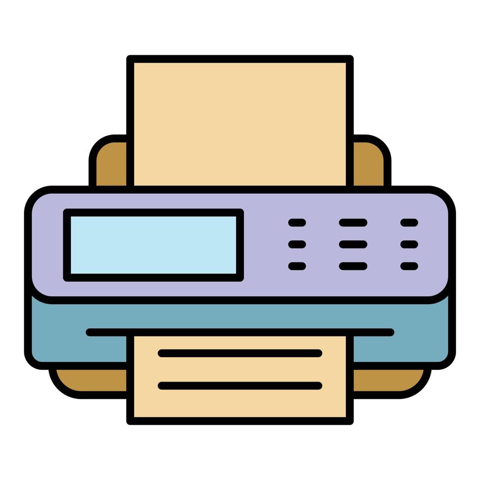 Digital printer icon color outline vector
