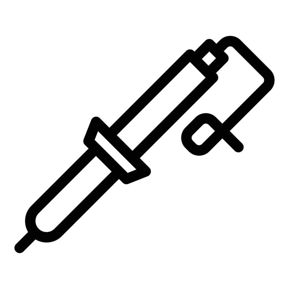 Home soldering icon, outline style vector