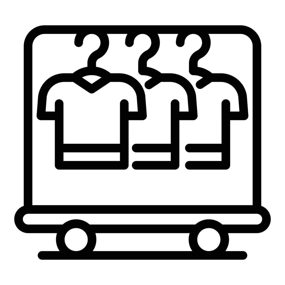 Clothes store icon, outline style vector