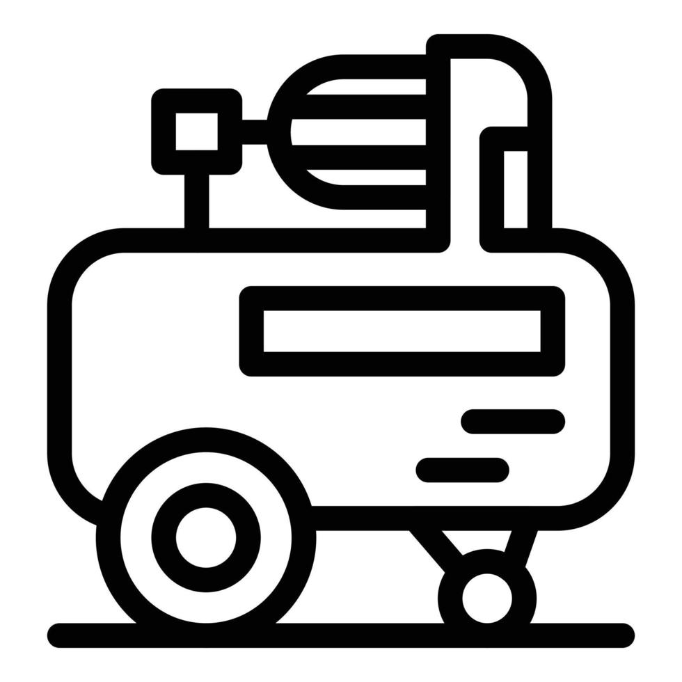 Compressor icon, outline style vector