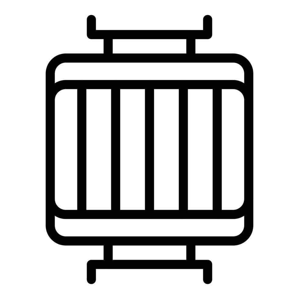 Tire fitting mirror device icon, outline style vector