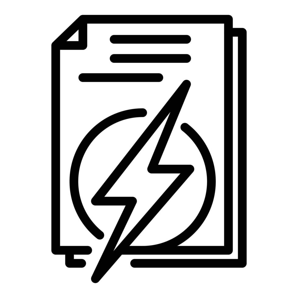 Hybrid car papers icon, outline style vector