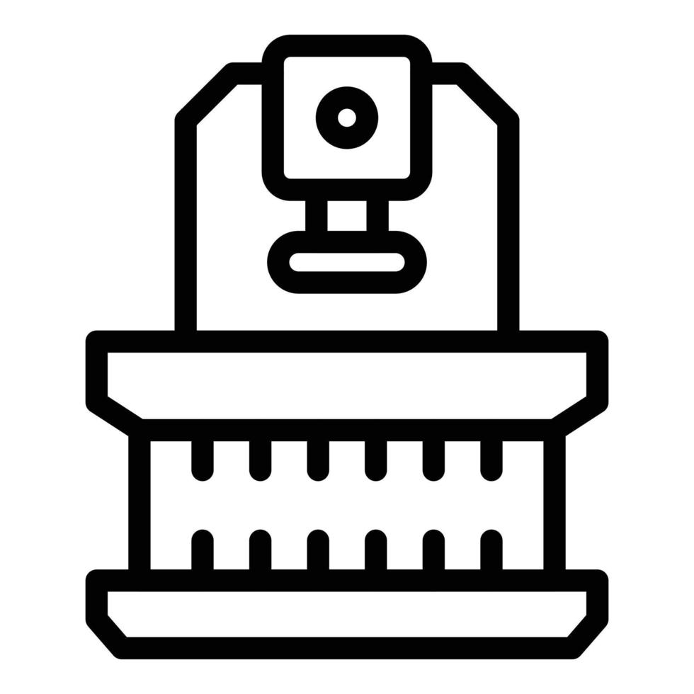 Lathe press icon, outline style vector