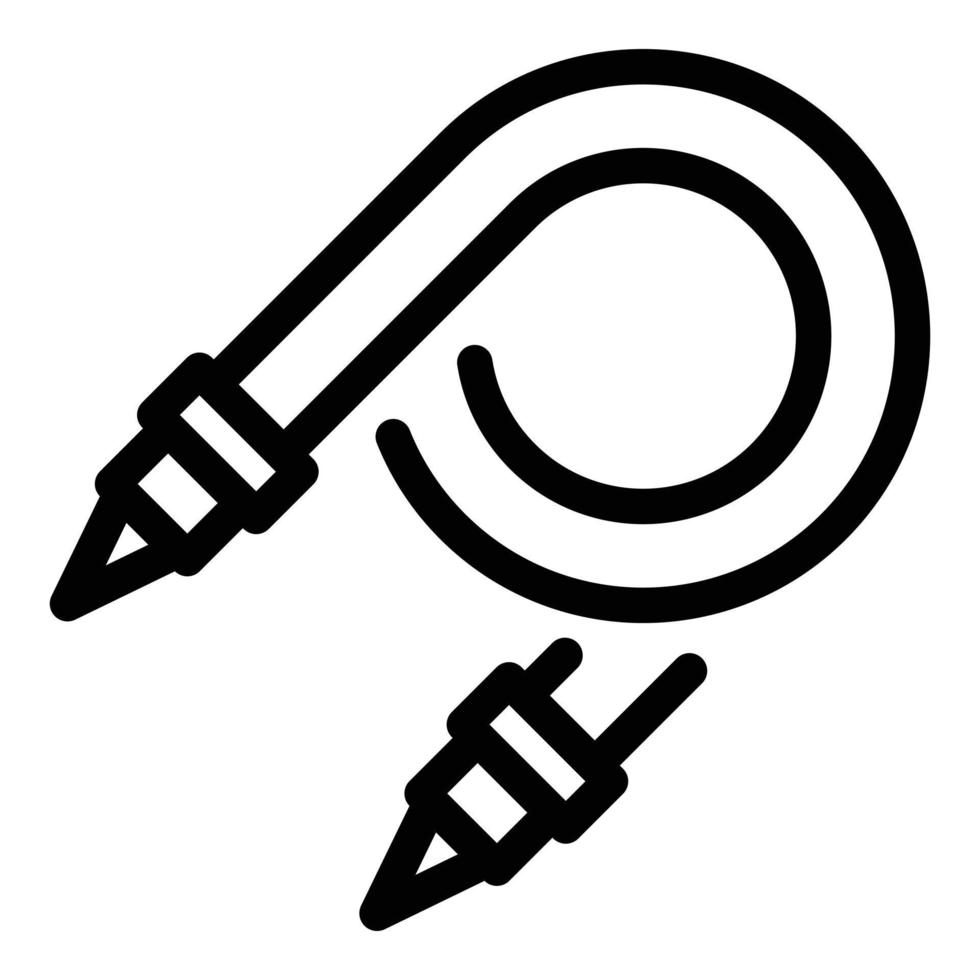 Air compressor pipe icon, outline style vector